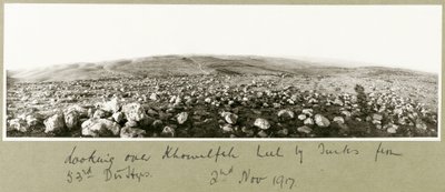 Looking over Khuwelfeh held by Turks, 2nd November 1917 by Capt. Arthur Rhodes